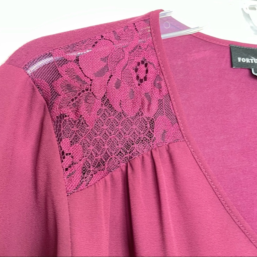 Stitch Fix l Fortune Ivy Anya Lace Detail Blouse, Small - Picture 8 of 10